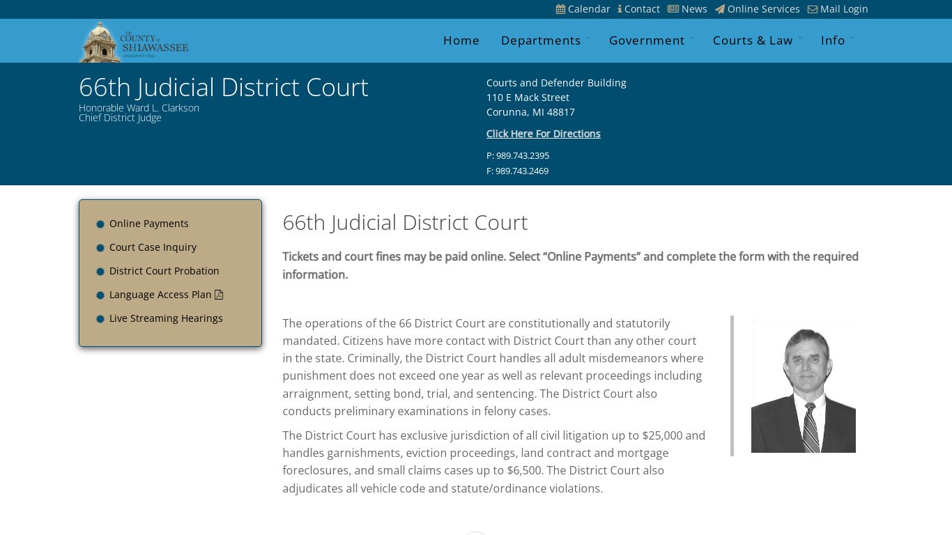 66th Judicial District Court - Shiawassee